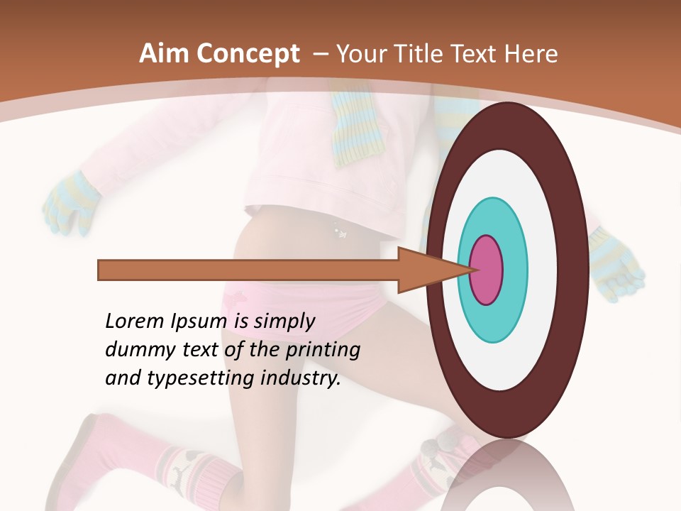 Person Stripes Young PowerPoint Template