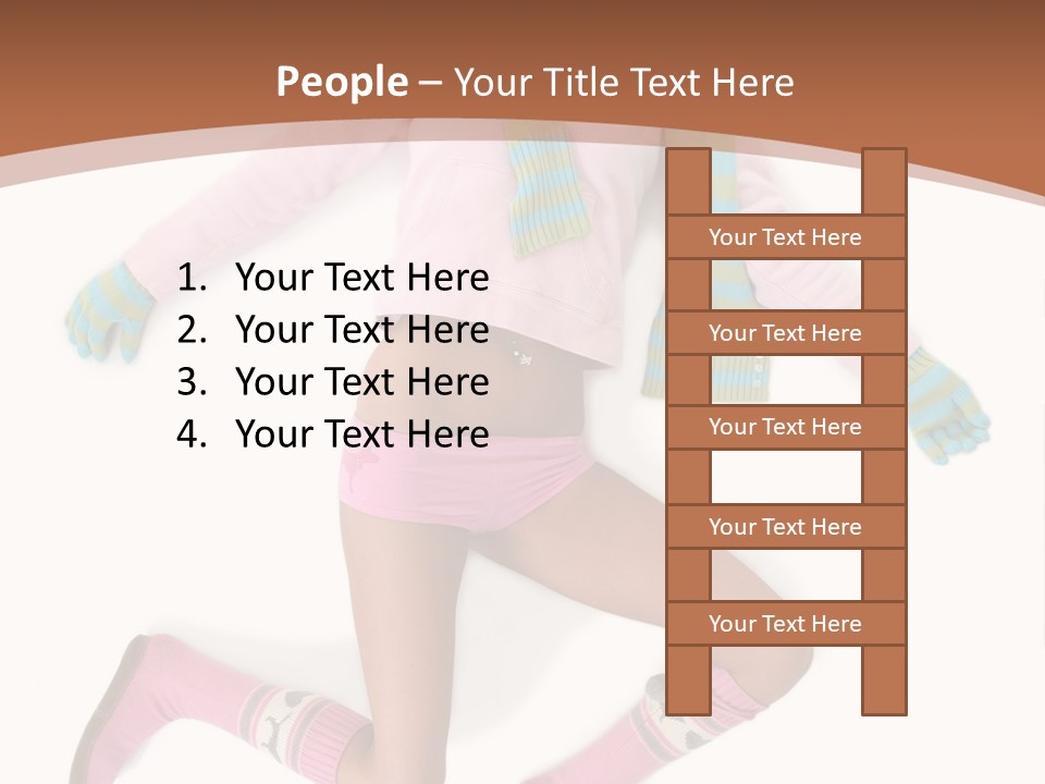 Person Stripes Young PowerPoint Template