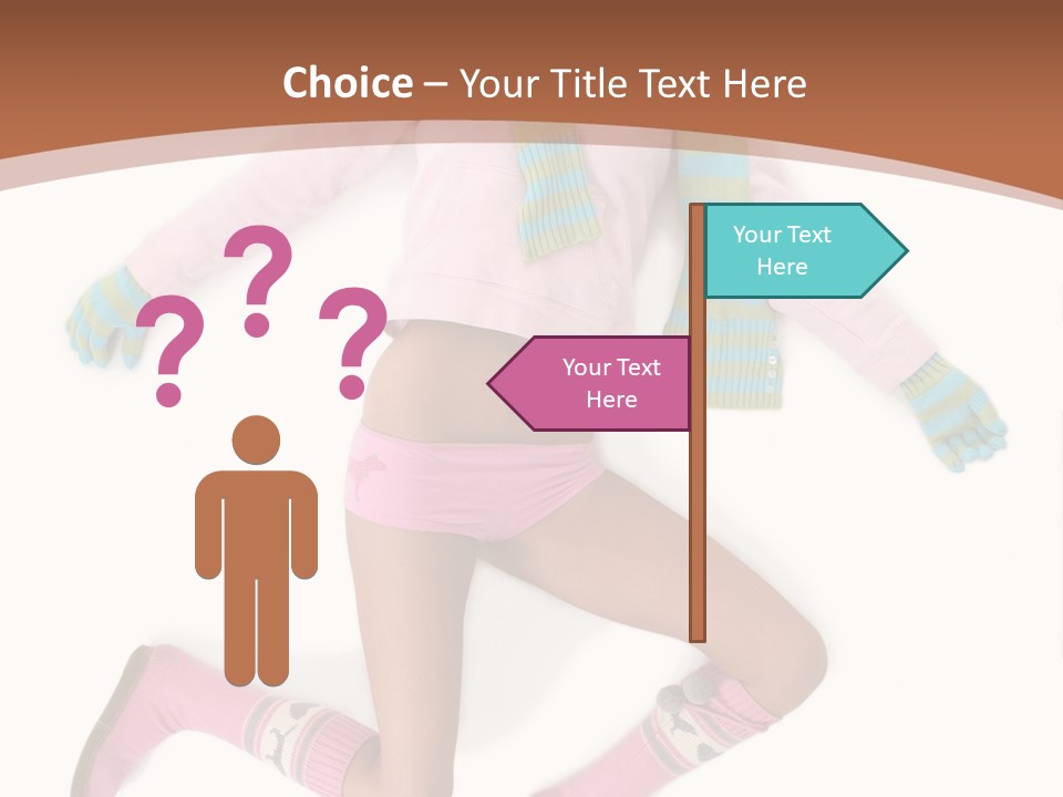 Person Stripes Young PowerPoint Template