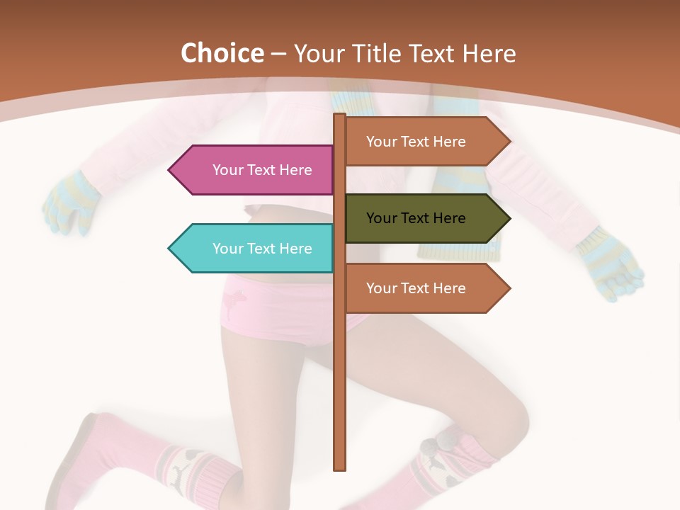 Person Stripes Young PowerPoint Template