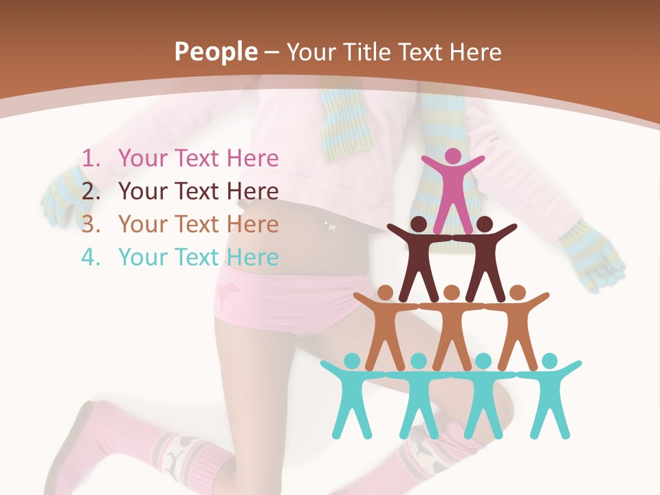 Person Stripes Young PowerPoint Template