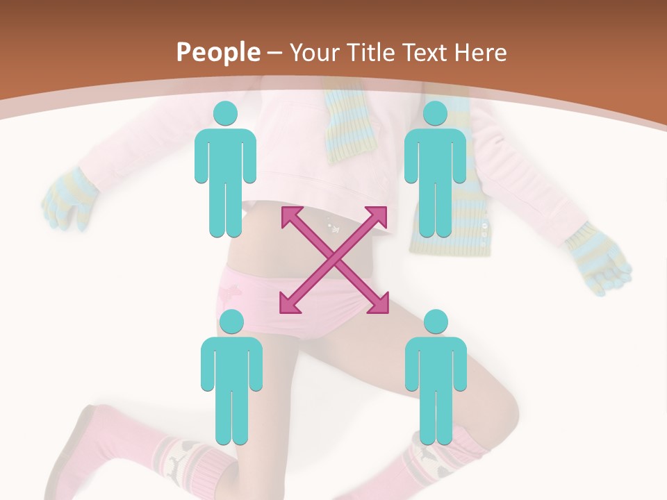 Person Stripes Young PowerPoint Template