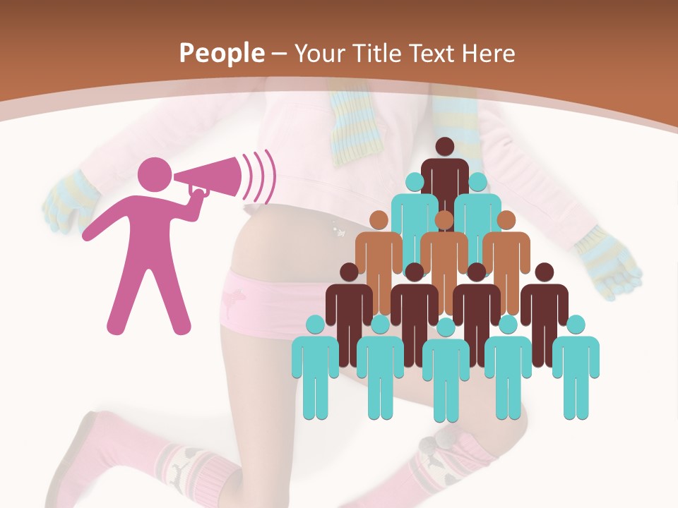 Person Stripes Young PowerPoint Template