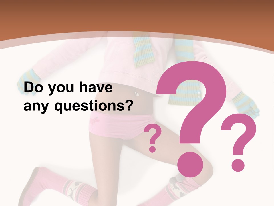 Person Stripes Young PowerPoint Template