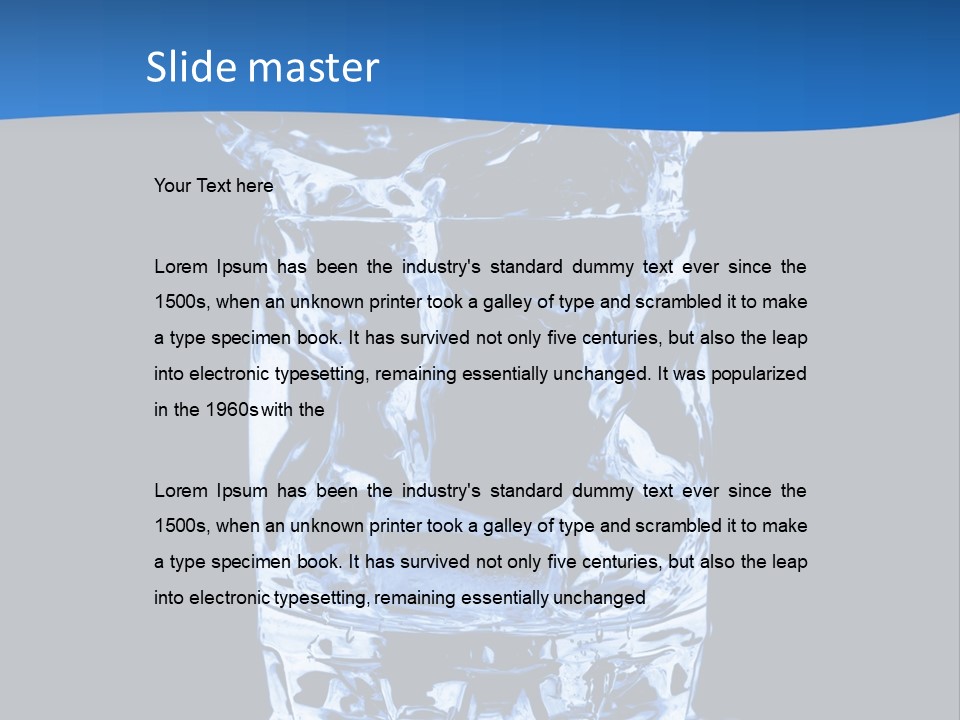 Natural Glass Thirst PowerPoint Template