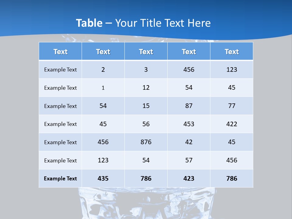 Natural Glass Thirst PowerPoint Template