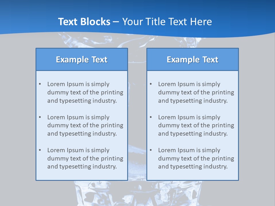 Natural Glass Thirst PowerPoint Template