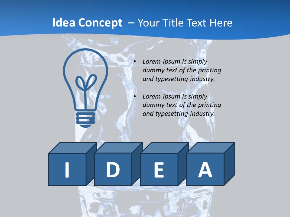 Natural Glass Thirst PowerPoint Template