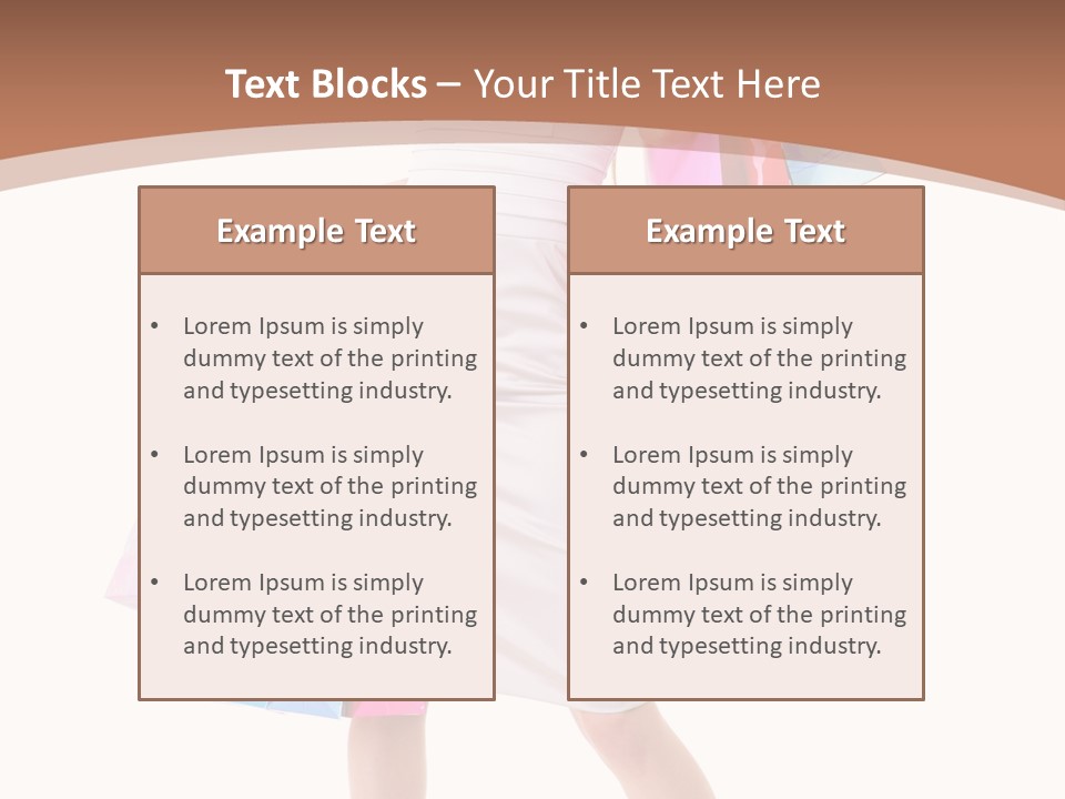 A Woman In A White Dress Holding Shopping Bags PowerPoint Template