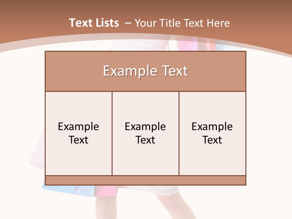 A Woman In A White Dress Holding Shopping Bags PowerPoint Template