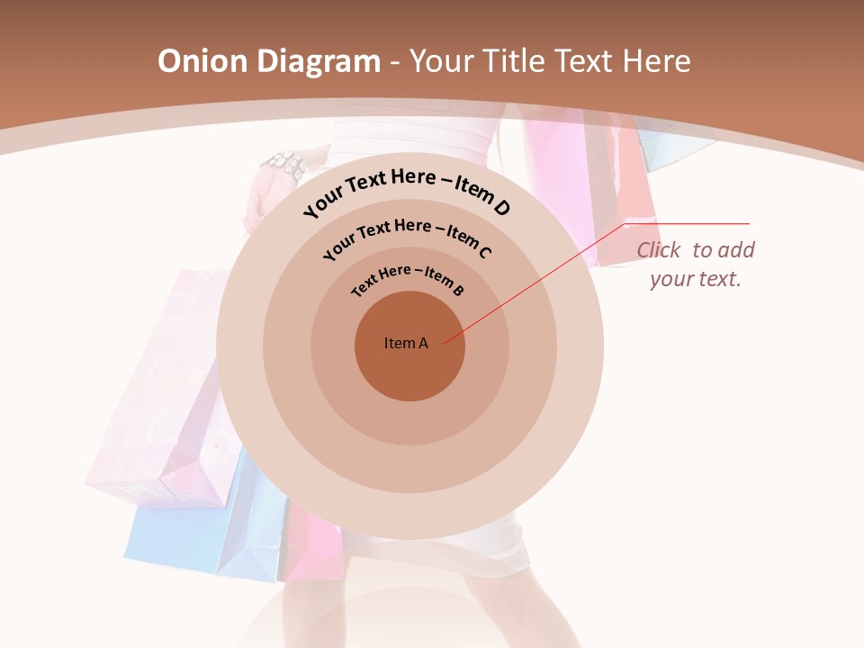 A Woman In A White Dress Holding Shopping Bags PowerPoint Template