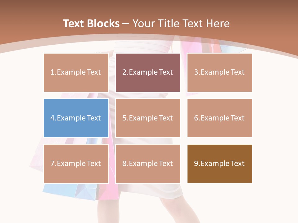 A Woman In A White Dress Holding Shopping Bags PowerPoint Template