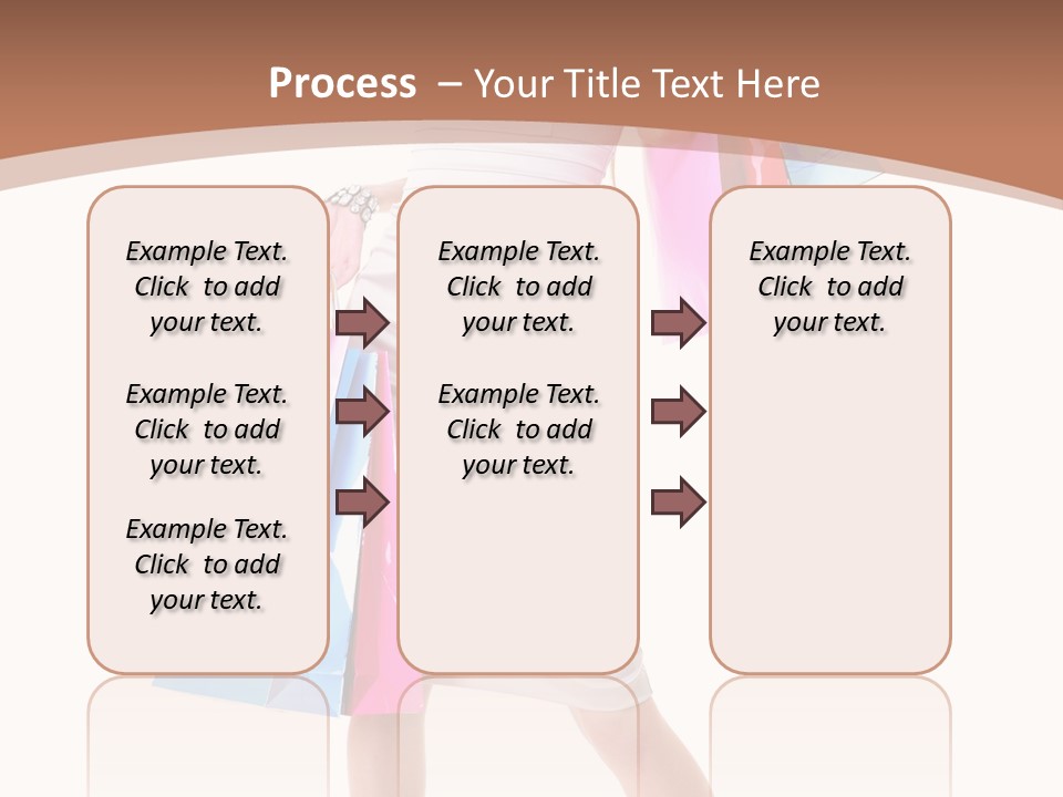 A Woman In A White Dress Holding Shopping Bags PowerPoint Template