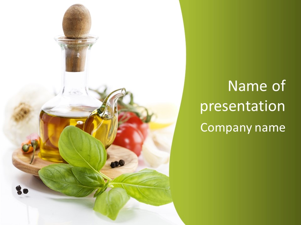 Kitchen Olive Tomato PowerPoint Template