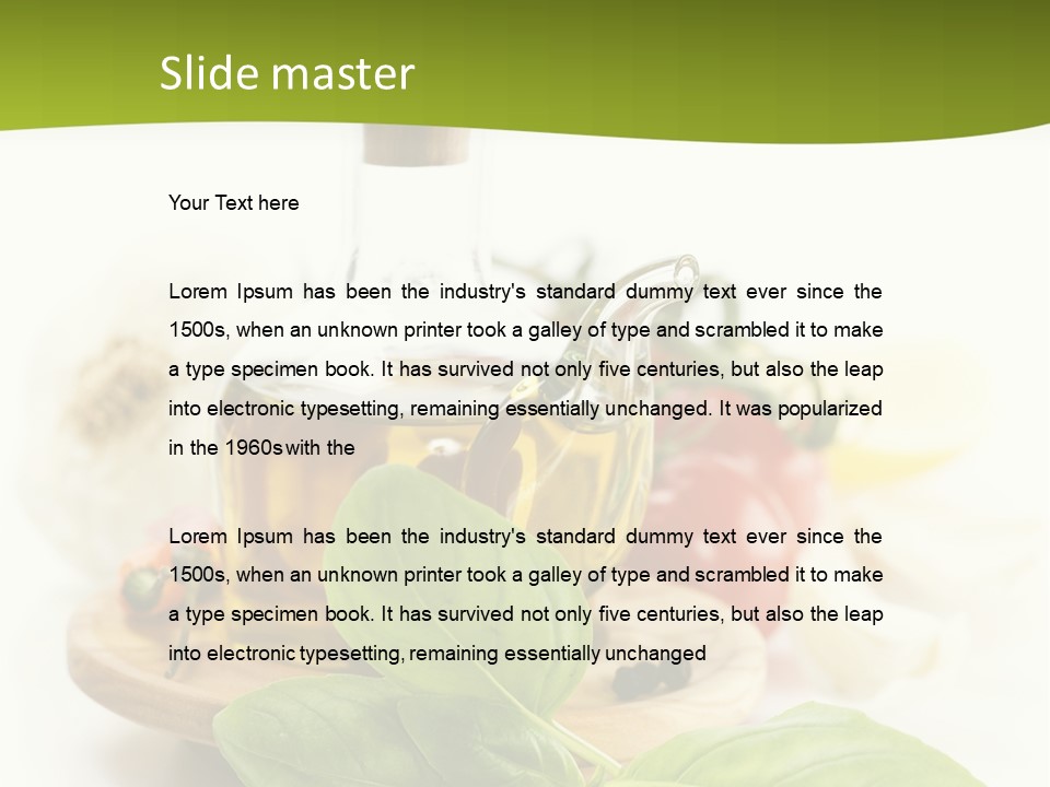 Kitchen Olive Tomato PowerPoint Template