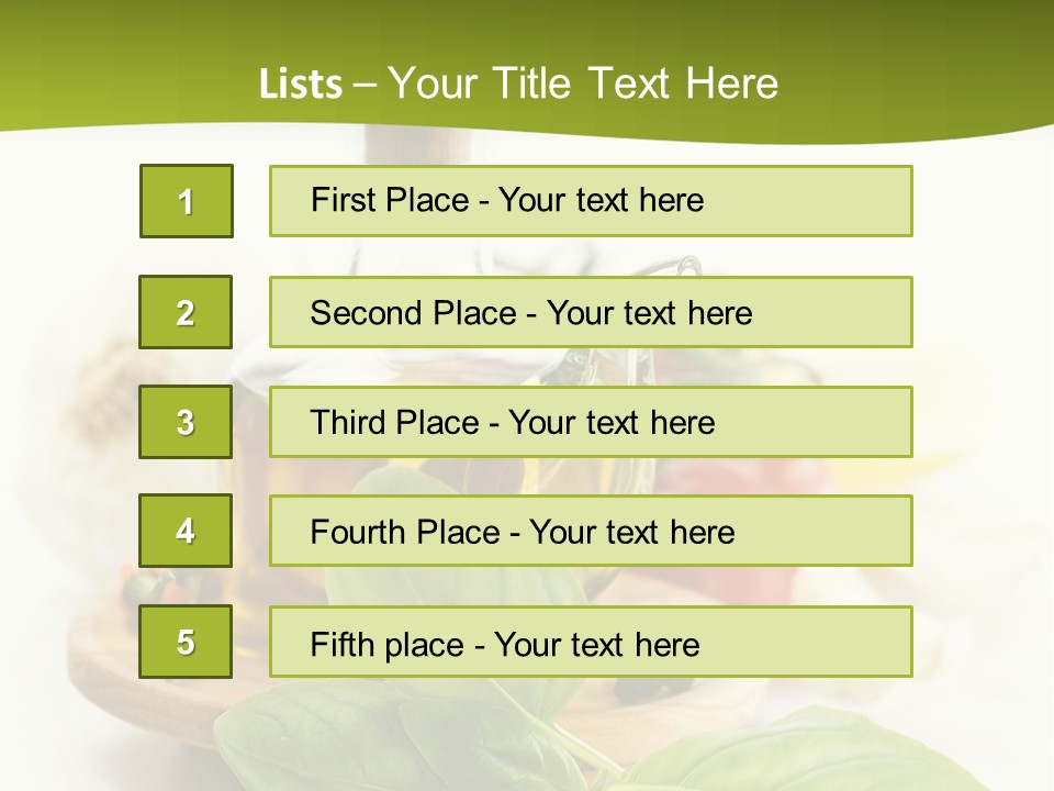 Kitchen Olive Tomato PowerPoint Template