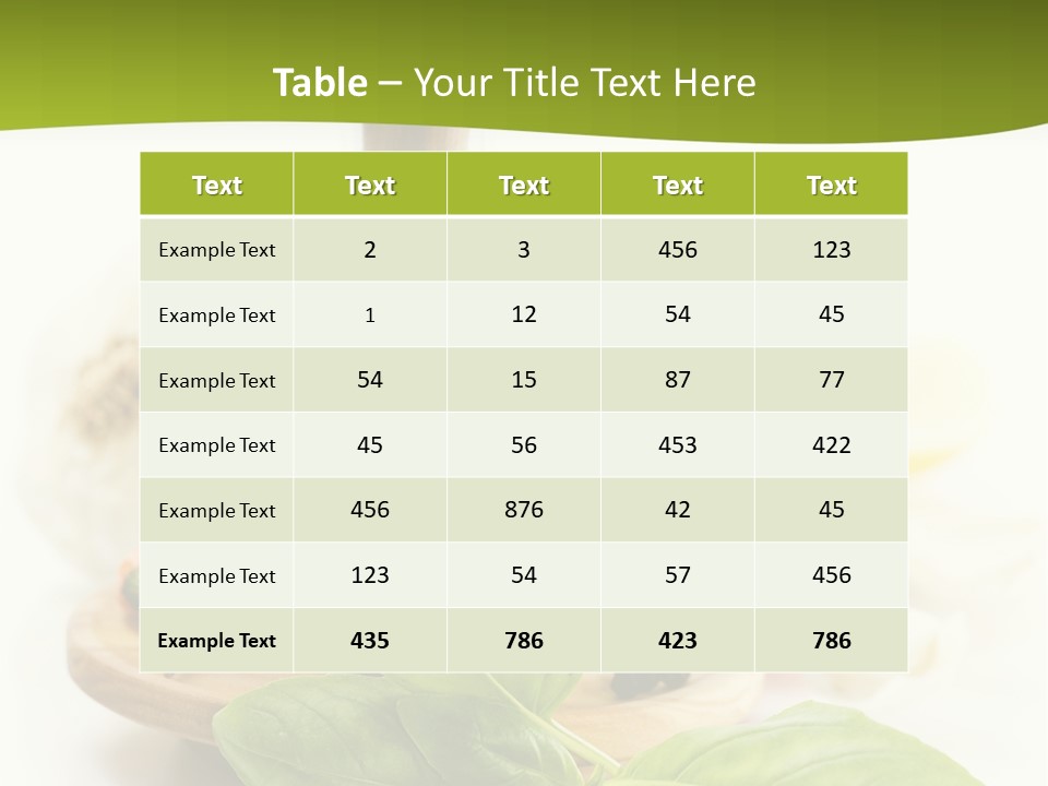 Kitchen Olive Tomato PowerPoint Template