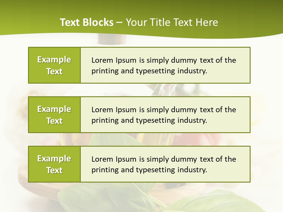 Kitchen Olive Tomato PowerPoint Template