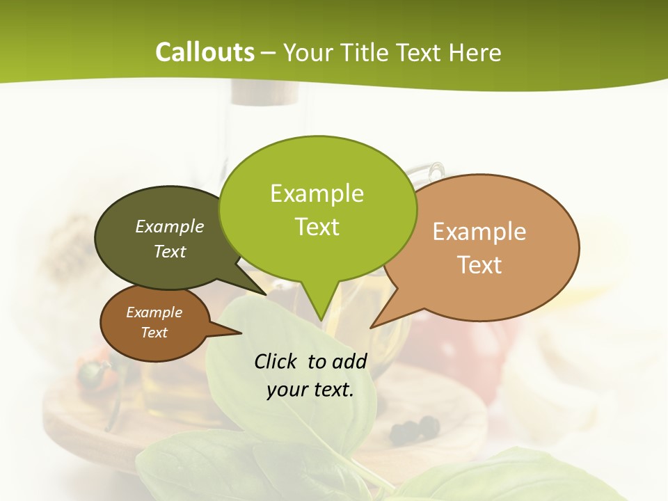 Kitchen Olive Tomato PowerPoint Template