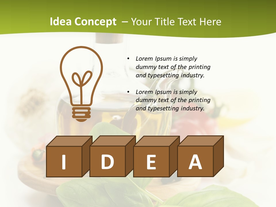 Kitchen Olive Tomato PowerPoint Template