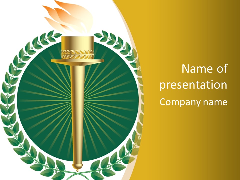 Emblem Badge Freedom PowerPoint Template