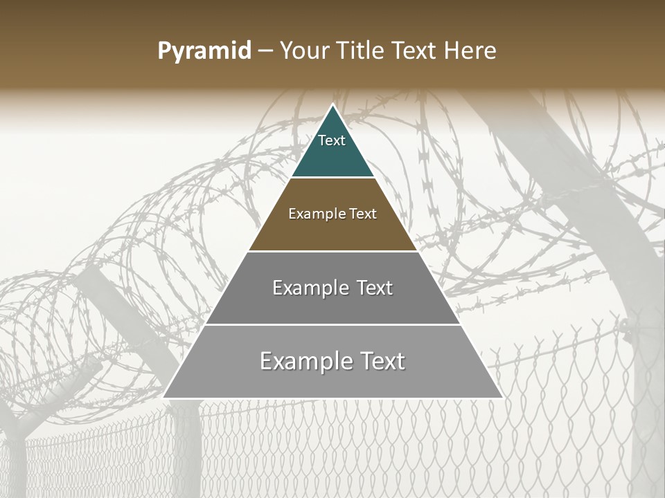 A Barbed Fence With Razors On Top Of It PowerPoint Template