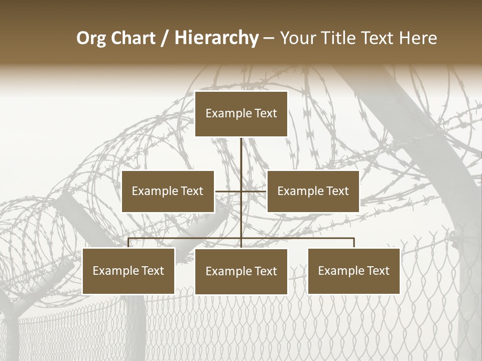 A Barbed Fence With Razors On Top Of It PowerPoint Template