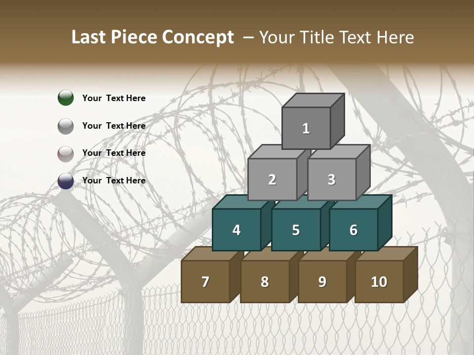 A Barbed Fence With Razors On Top Of It PowerPoint Template