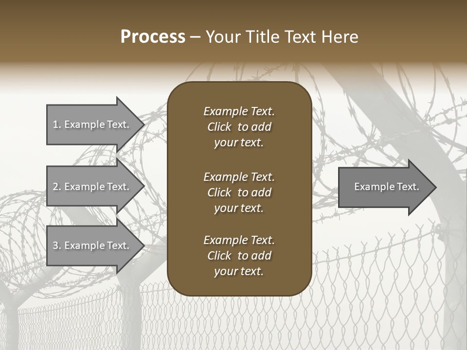 A Barbed Fence With Razors On Top Of It PowerPoint Template