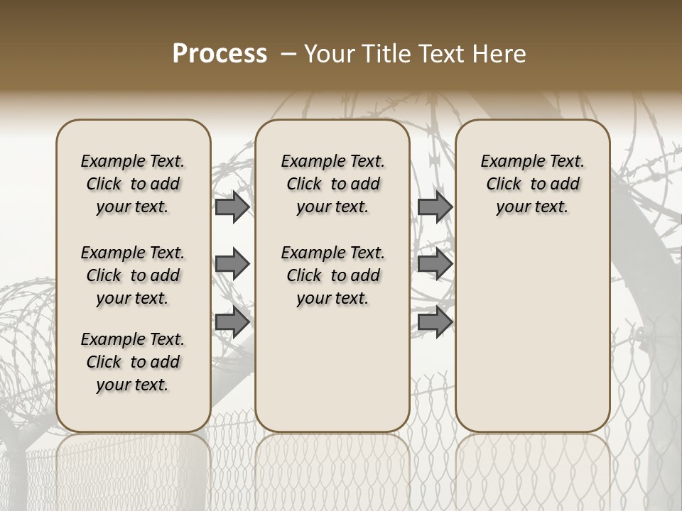 A Barbed Fence With Razors On Top Of It PowerPoint Template