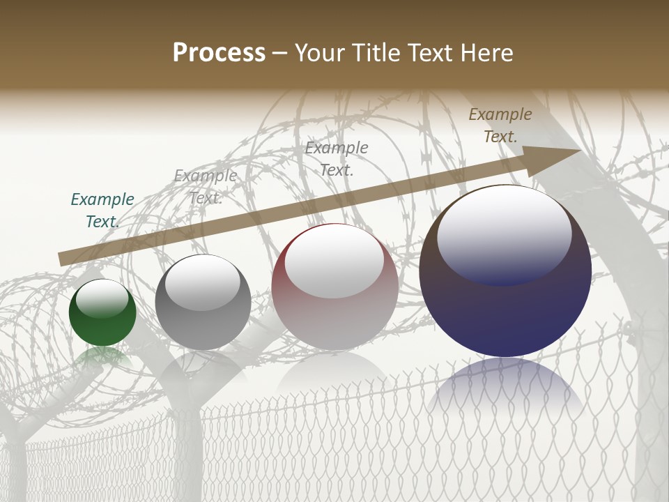 A Barbed Fence With Razors On Top Of It PowerPoint Template