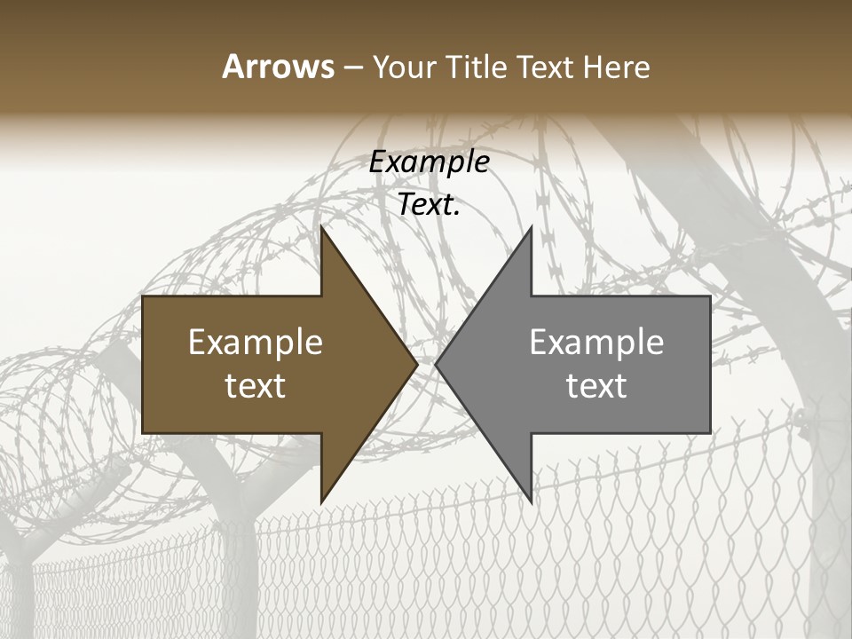 A Barbed Fence With Razors On Top Of It PowerPoint Template