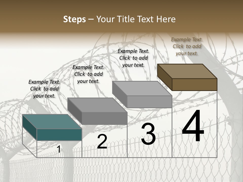 A Barbed Fence With Razors On Top Of It PowerPoint Template