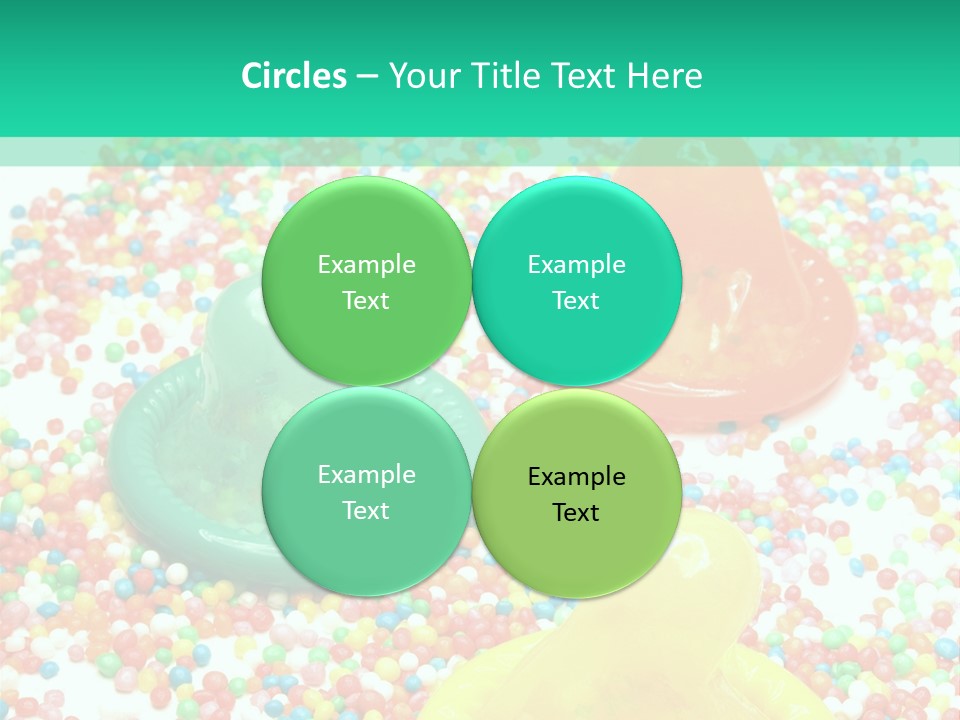 A Group Of Gummy Bears Sitting On Top Of A Pile Of Sprinkle PowerPoint Template