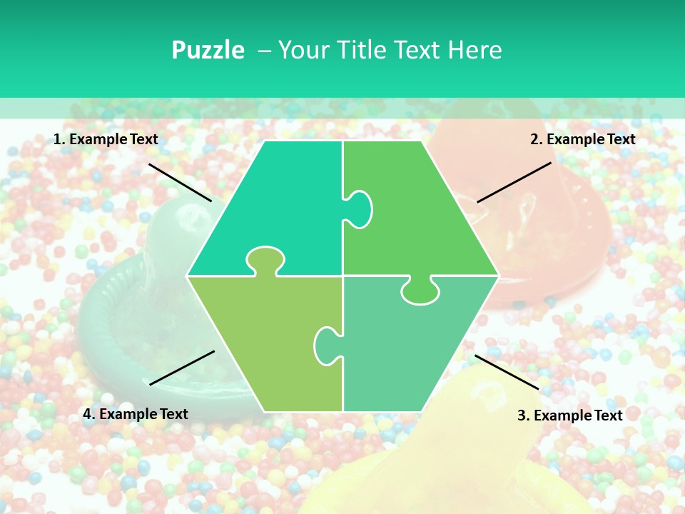 A Group Of Gummy Bears Sitting On Top Of A Pile Of Sprinkle PowerPoint Template