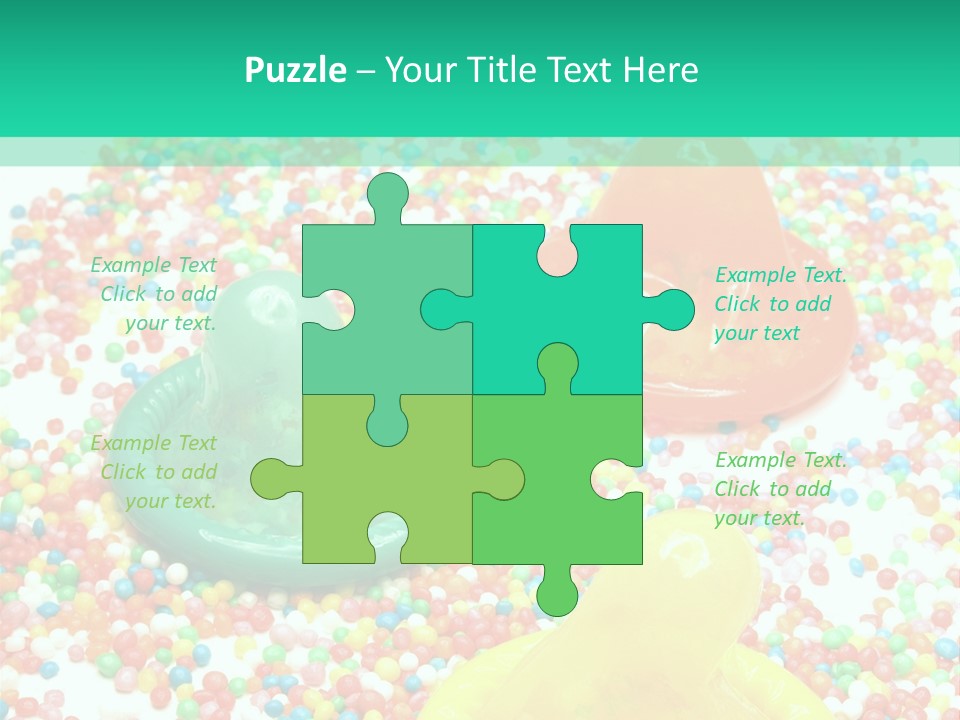 A Group Of Gummy Bears Sitting On Top Of A Pile Of Sprinkle PowerPoint Template