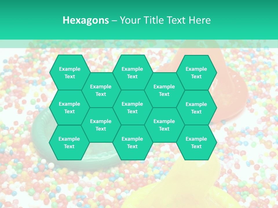 A Group Of Gummy Bears Sitting On Top Of A Pile Of Sprinkle PowerPoint Template