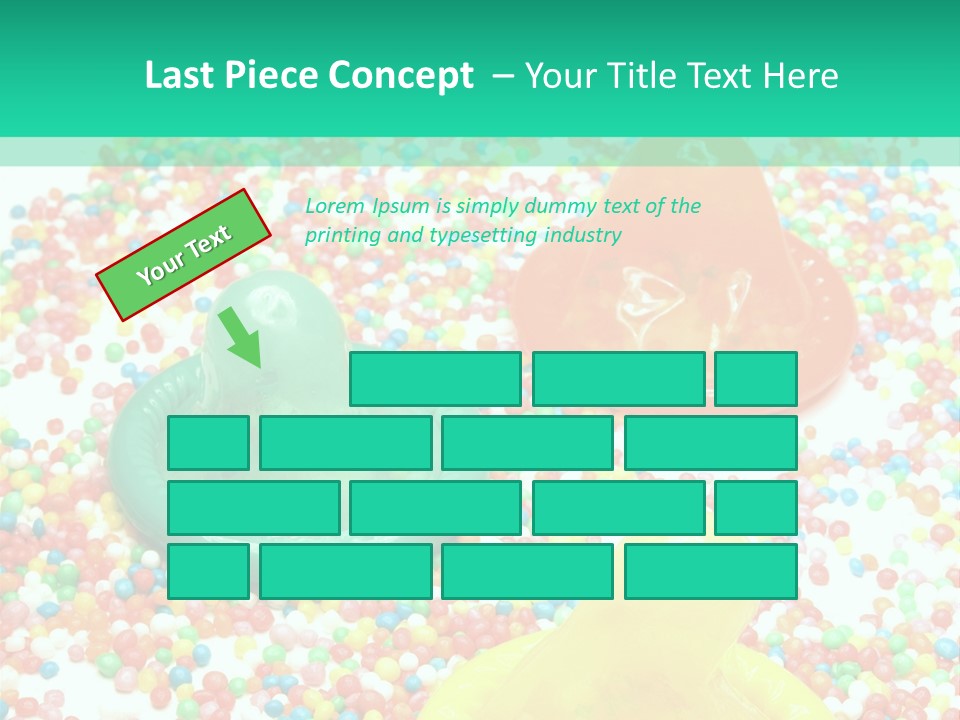 A Group Of Gummy Bears Sitting On Top Of A Pile Of Sprinkle PowerPoint Template