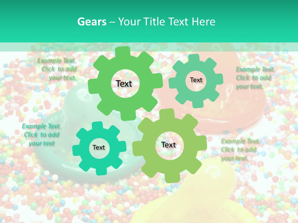 A Group Of Gummy Bears Sitting On Top Of A Pile Of Sprinkle PowerPoint Template