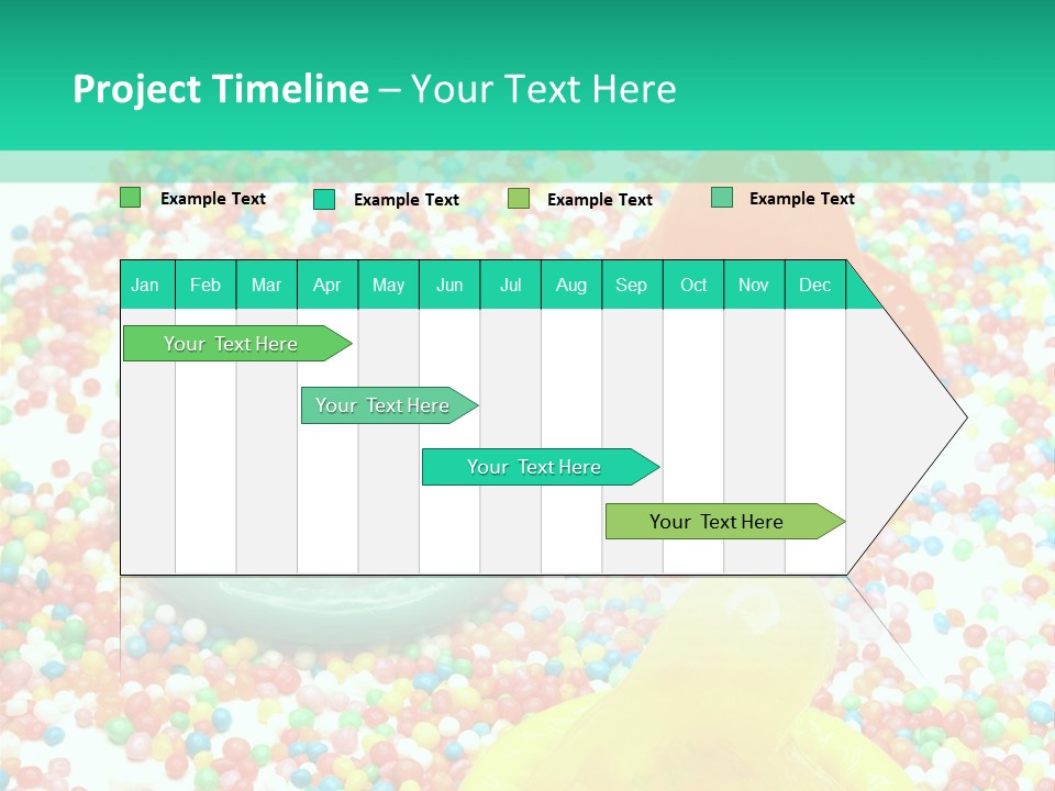 A Group Of Gummy Bears Sitting On Top Of A Pile Of Sprinkle PowerPoint Template