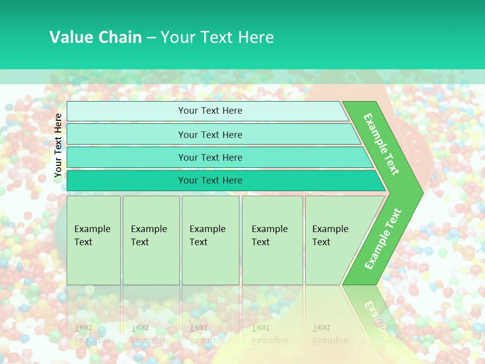 A Group Of Gummy Bears Sitting On Top Of A Pile Of Sprinkle PowerPoint Template