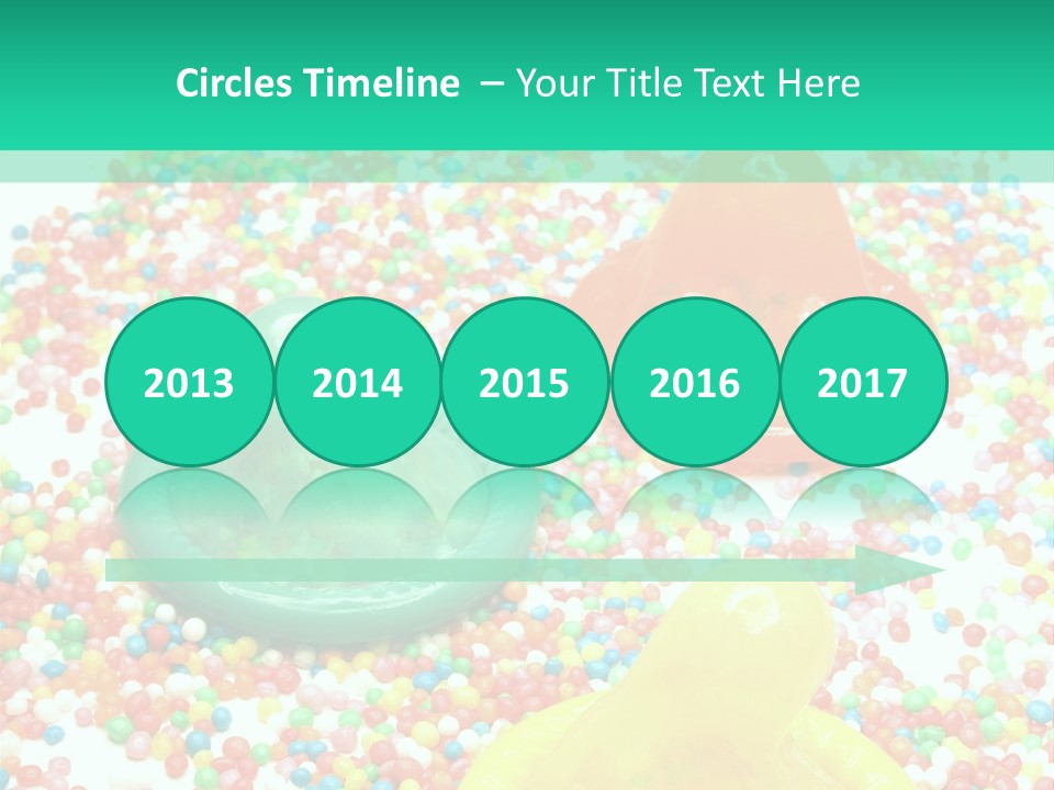 A Group Of Gummy Bears Sitting On Top Of A Pile Of Sprinkle PowerPoint Template