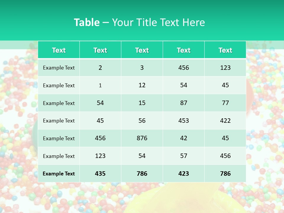 A Group Of Gummy Bears Sitting On Top Of A Pile Of Sprinkle PowerPoint Template