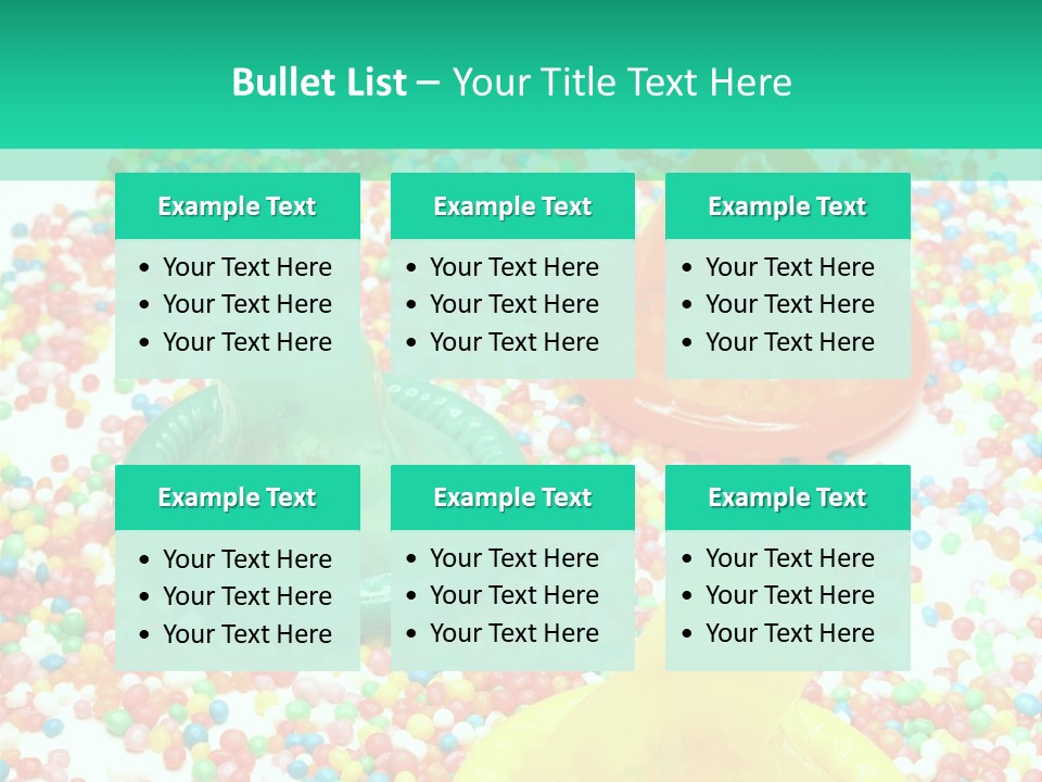 A Group Of Gummy Bears Sitting On Top Of A Pile Of Sprinkle PowerPoint Template