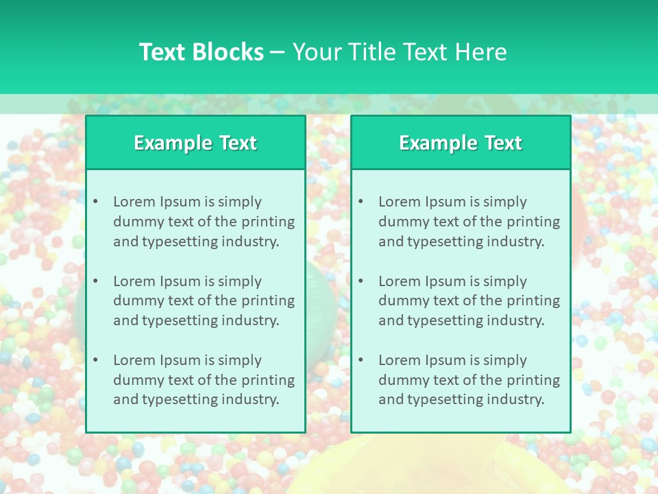 A Group Of Gummy Bears Sitting On Top Of A Pile Of Sprinkle PowerPoint Template