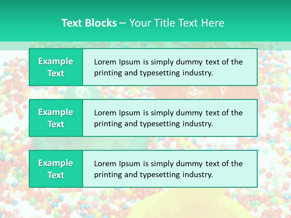 A Group Of Gummy Bears Sitting On Top Of A Pile Of Sprinkle PowerPoint Template