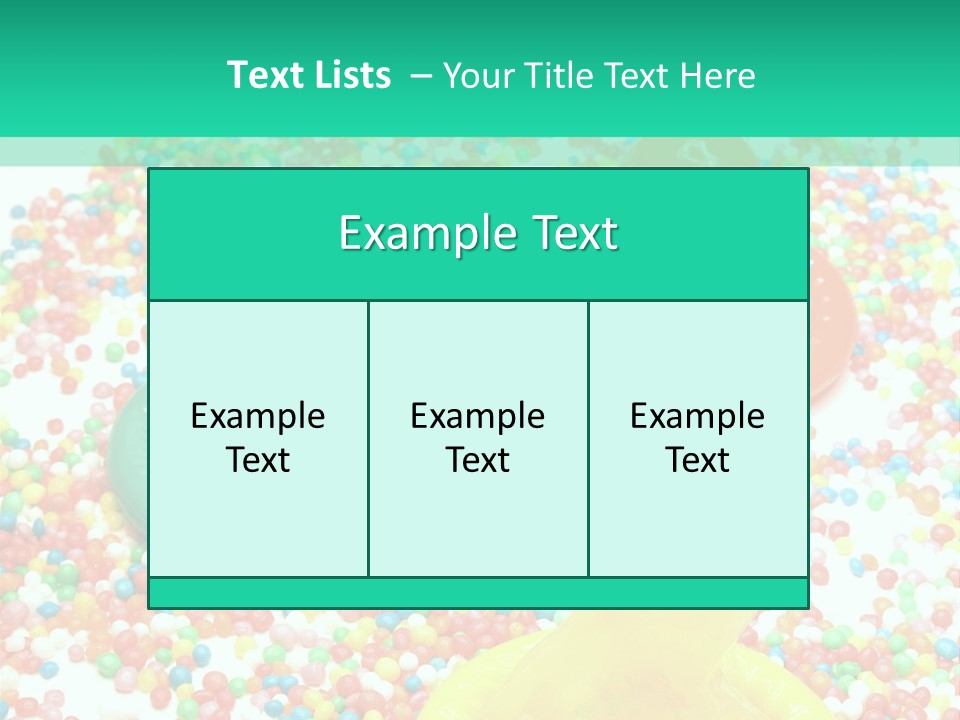 A Group Of Gummy Bears Sitting On Top Of A Pile Of Sprinkle PowerPoint Template