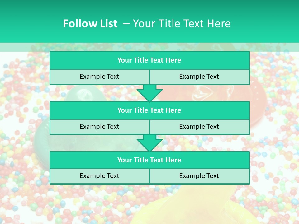 A Group Of Gummy Bears Sitting On Top Of A Pile Of Sprinkle PowerPoint Template