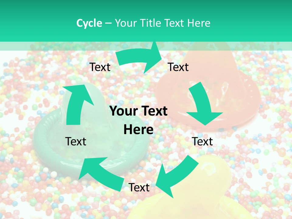 A Group Of Gummy Bears Sitting On Top Of A Pile Of Sprinkle PowerPoint Template