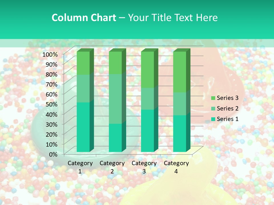 A Group Of Gummy Bears Sitting On Top Of A Pile Of Sprinkle PowerPoint Template